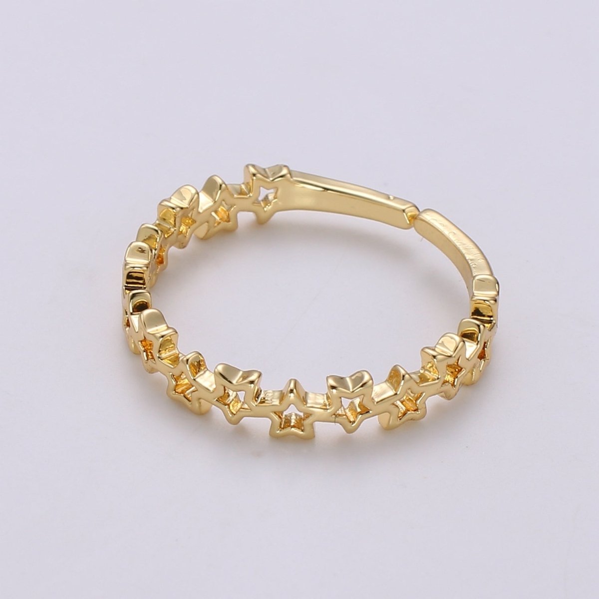 Dainty Star Ring, Gold Minimalist Ring, Stacking Rings for Women, Simple Open Ring, 18k Gold Filled Ring, Gift for Her R-154