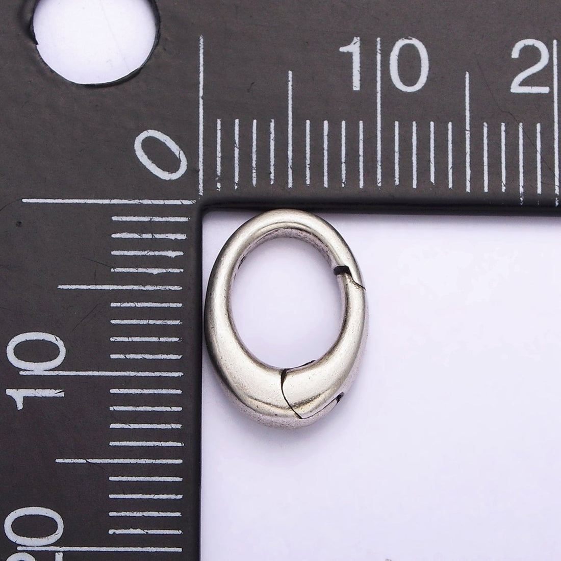 Dainty Sterling Silver Hinged Oval Push Gate Ring Clasp Charm Pendants Interchangeable Connectors SL-312