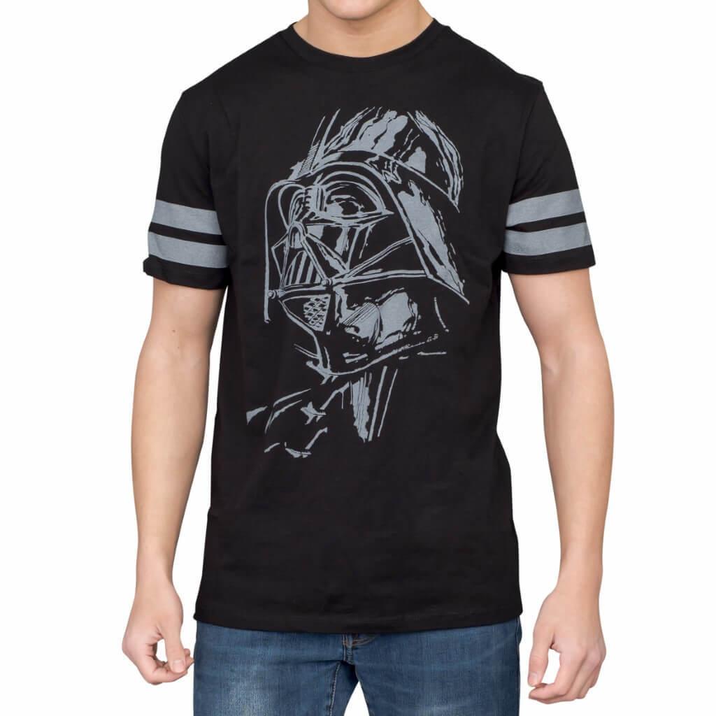 Darth Vader Striped Sleeves T-Shirt