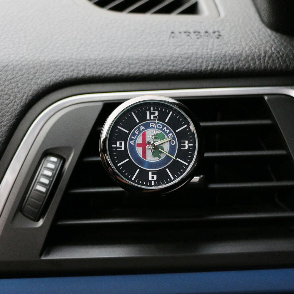 Dashboard Car Clock Air Clip Interior Car Accessories Car Dashboard Clock Cars Air Vent Clip Quartz Clocks Mini Luminous Quartz Analog Watch Universal Pocket Stick On Clock Perfect Decoration for Boats Bikes Auto Home Decoration