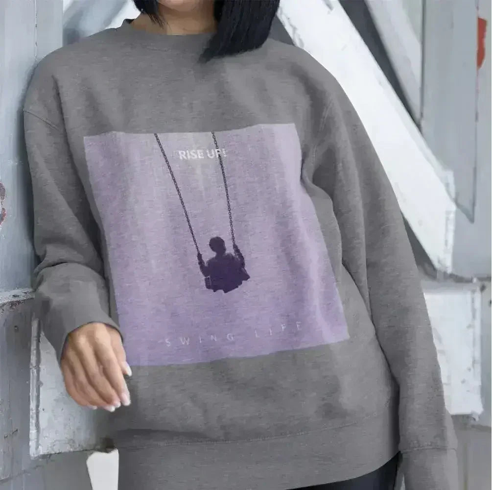 Purple Logo Sweatshirt - Soft Loose Fit Women&
