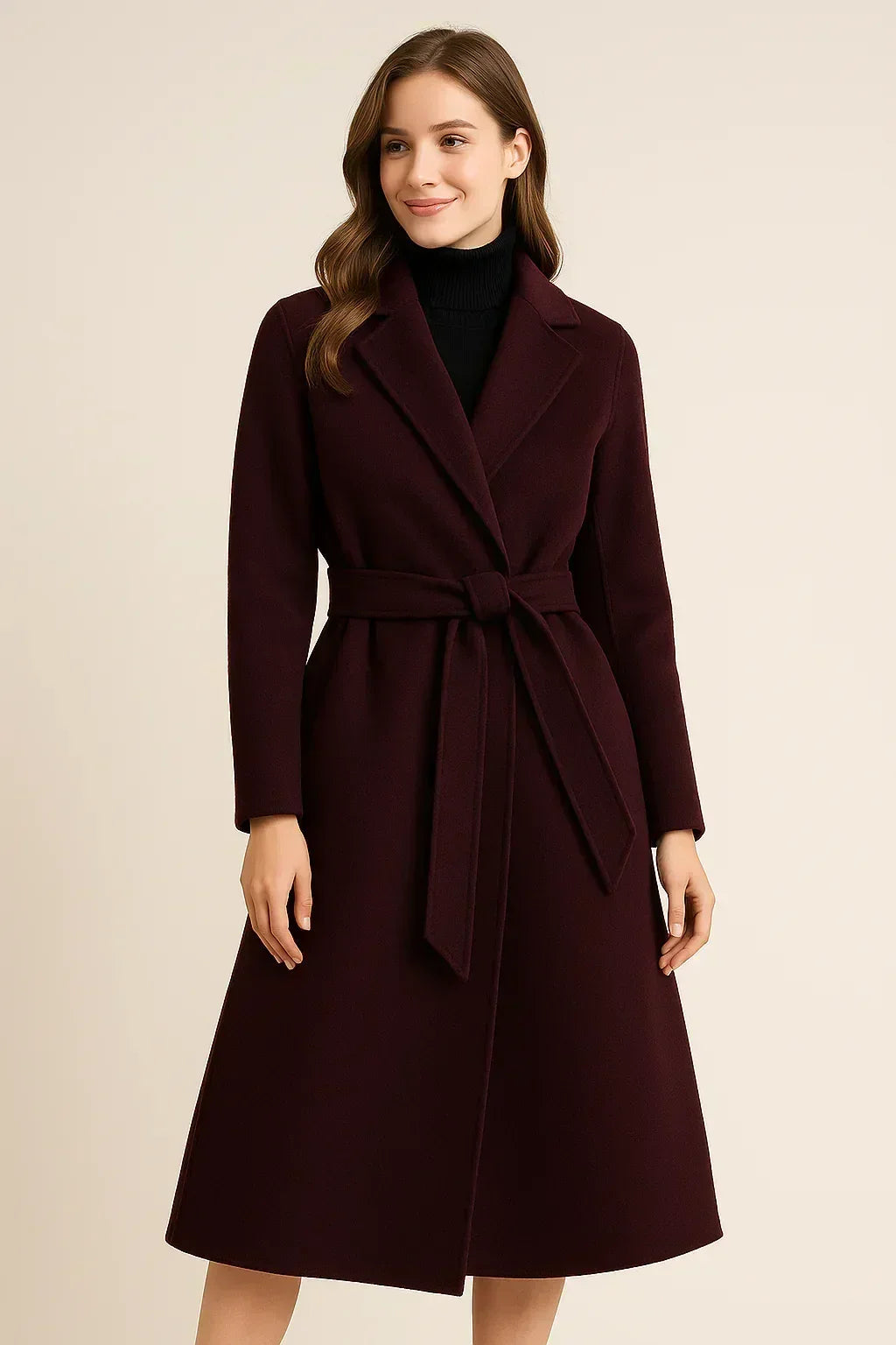 Autumn &amp; Winter Temperament Korean Wool Coat for Women – Elegant &amp;