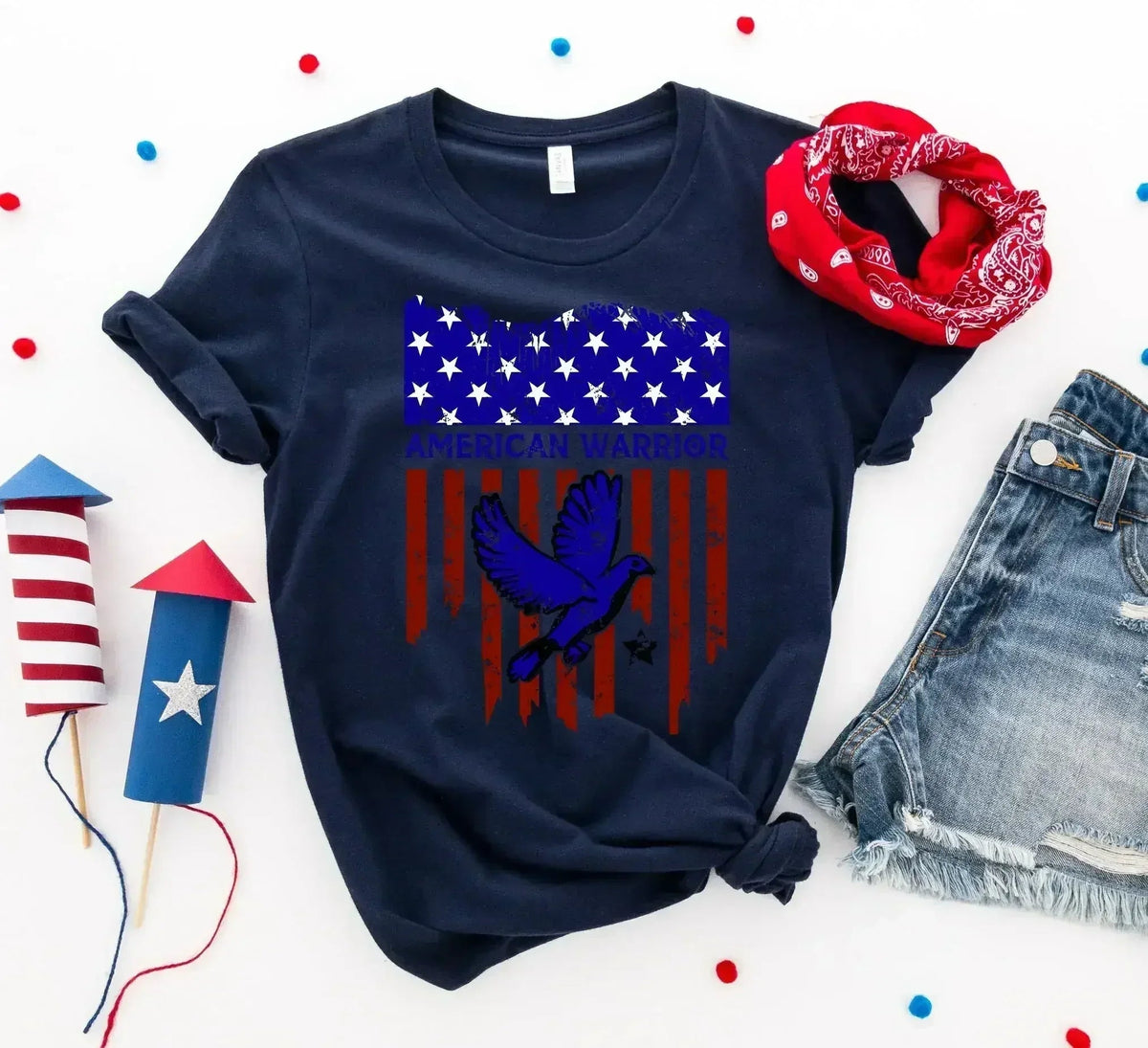 American Warrior T-shirt – Premium Ring-Spun Cotton Tee for Strength &amp; Pride