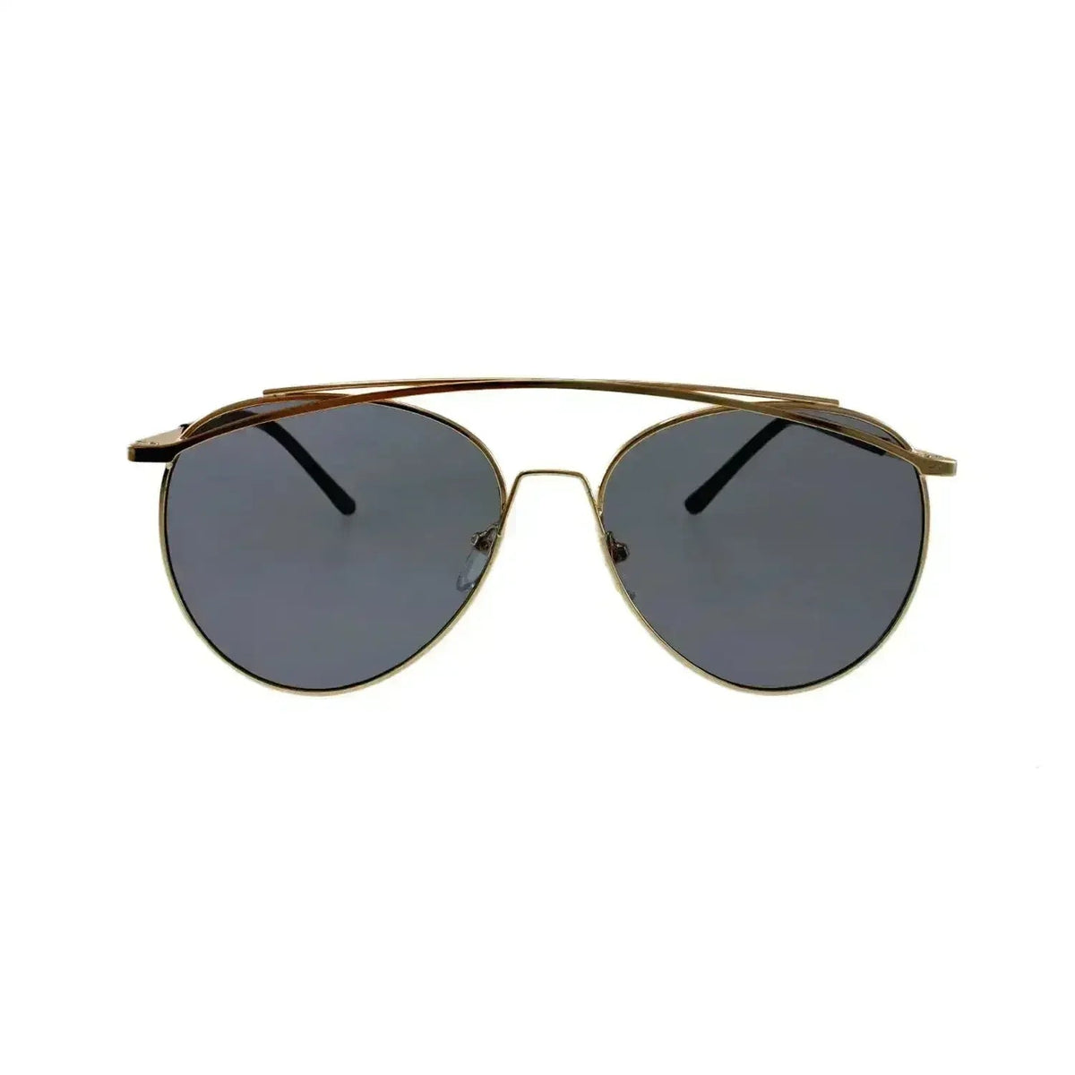 Jase New York Lincoln Sunglasses – Smoke Aviators with Brow Bar