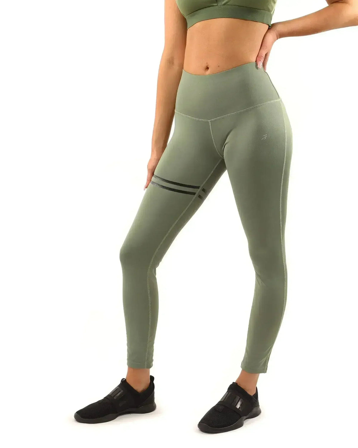 Huntington Set - Leggings &amp; Sports Bra - Olive Green