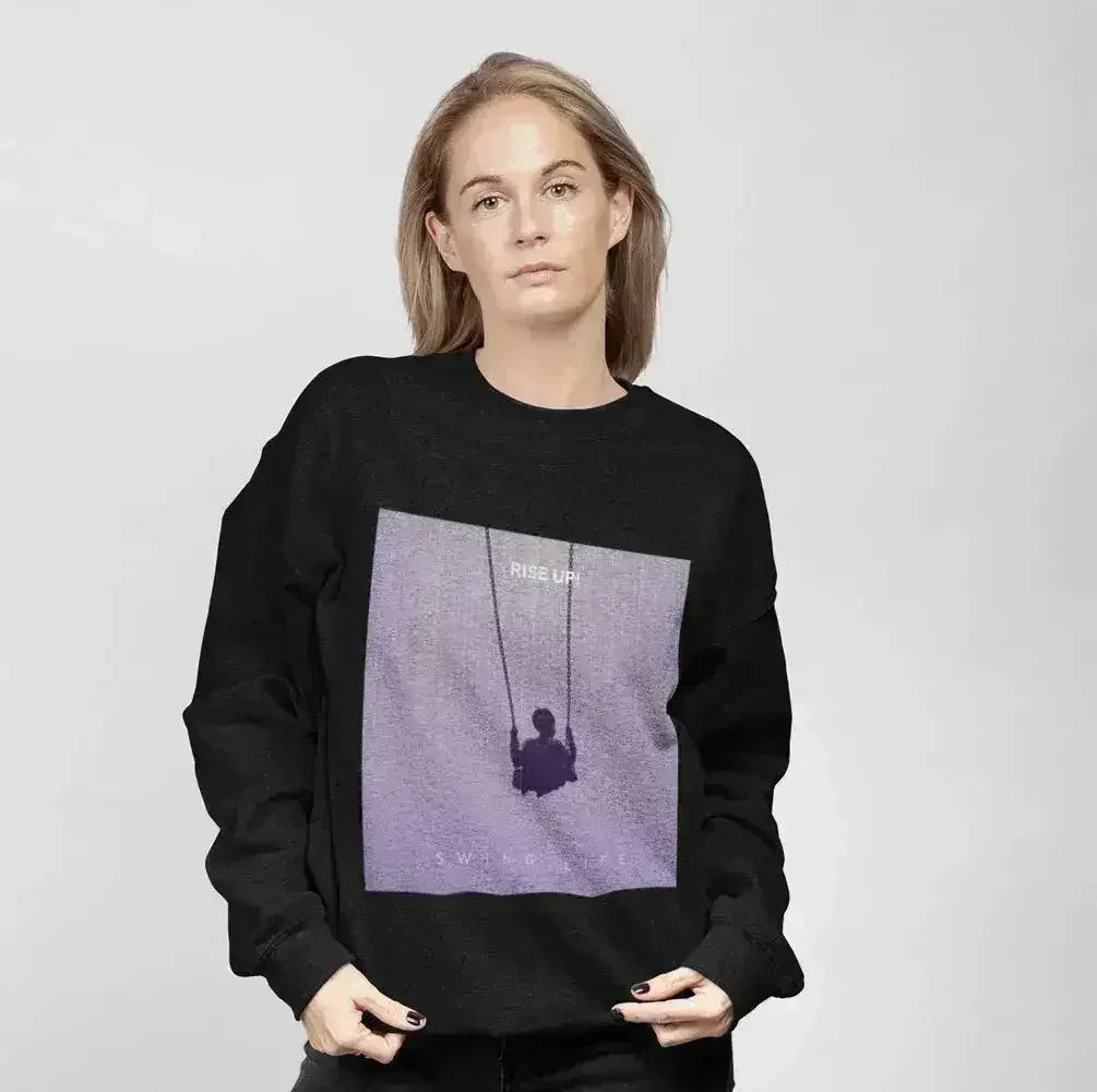 Purple Logo Sweatshirt - Soft Loose Fit Women&
