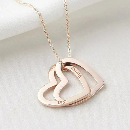 Mothers Necklace, Children Names Jewelry, Heart Name Necklace