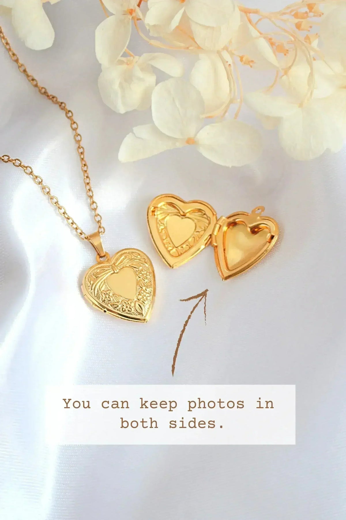 18 Karats Heart Locket Necklace - Cute &amp; Meaningful Jewelry