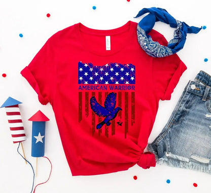 American Warrior T-shirt – Premium Ring-Spun Cotton Tee for Strength &amp; Pride