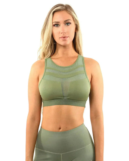 Huntington Set - Leggings &amp; Sports Bra - Olive Green