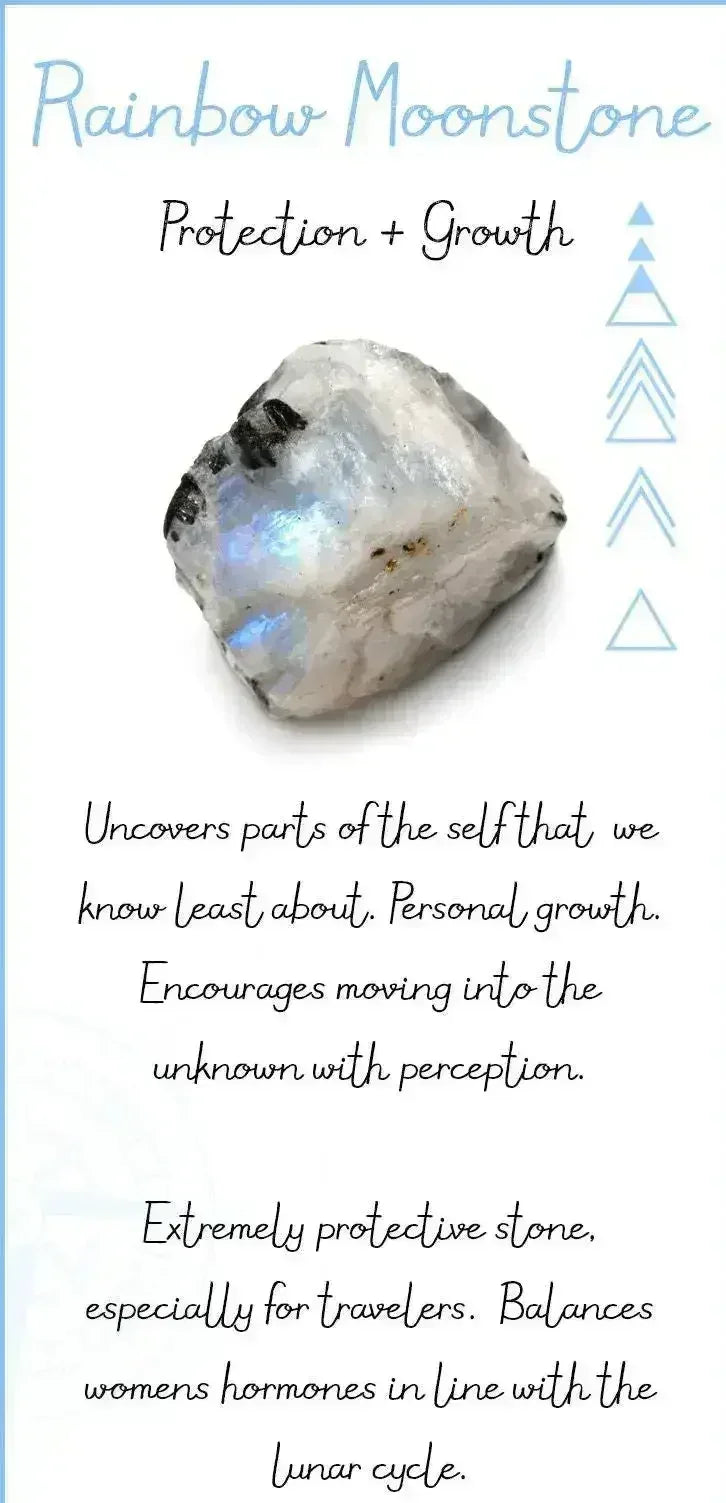 Blue Flash Labradorite &amp; Rainbow Moonstone Stretch Bracelet!