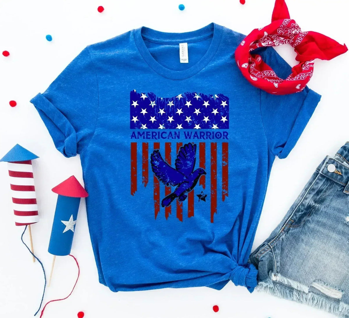 American Warrior T-shirt – Premium Ring-Spun Cotton Tee for Strength &amp; Pride