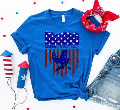 American Warrior T-shirt – Premium Ring-Spun Cotton Tee for Strength &amp; Pride