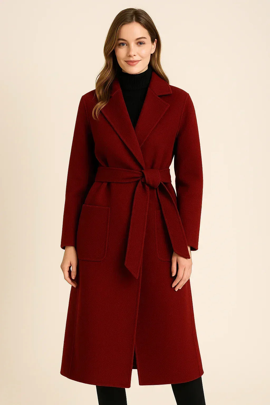 Autumn &amp; Winter Temperament Korean Wool Coat for Women – Elegant &amp;