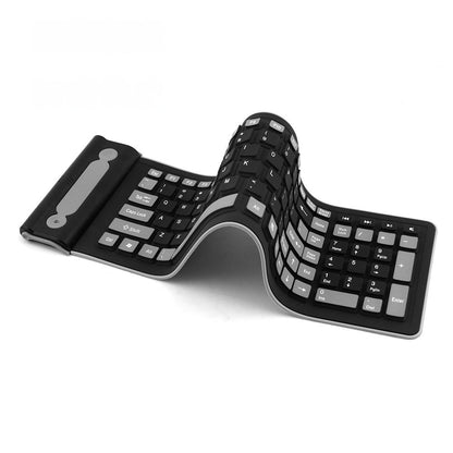 24g Wireless Mute Folding Keyboard Waterproof Silicone Portable