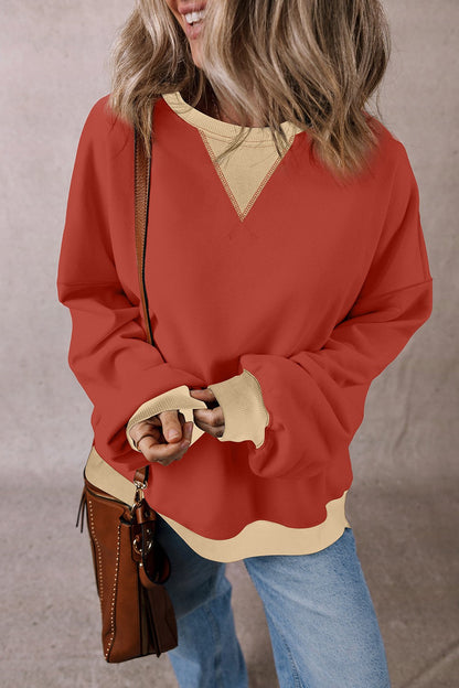 Back-to-School Contrast Sweatshirt