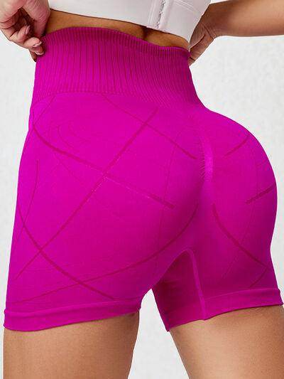 High Waist Active Shorts for Women with Stretch Fabric