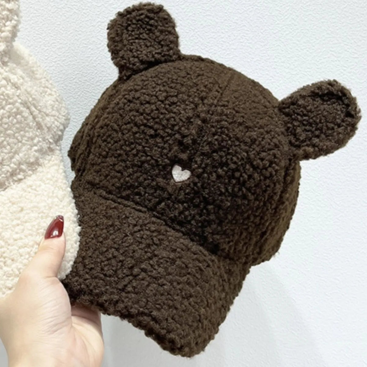 Cute Fluffy Bear Ears Winter Hat