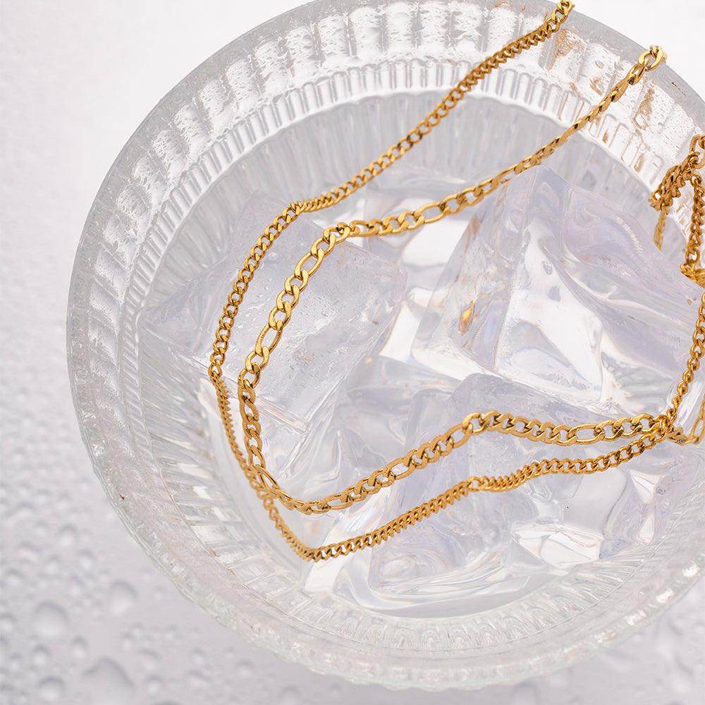 Stainless Steel Double-Layered Necklace for Elegant Style