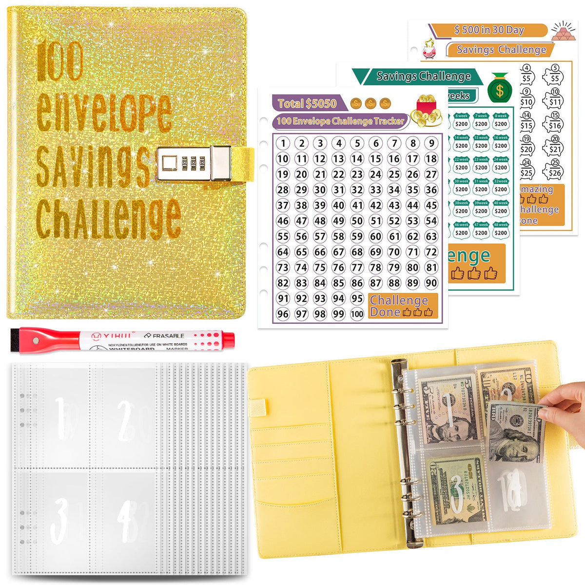 5A Money Saving Challenge Planner