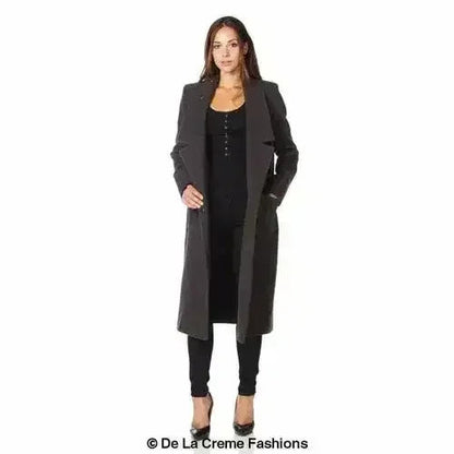 De La Creme - Womens Faux Wool Wrap Coat