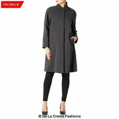 De La Creme Womens Oversized Knee Length Swing Coat