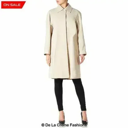De La Creme Womens Oversized Knee Length Swing Coat