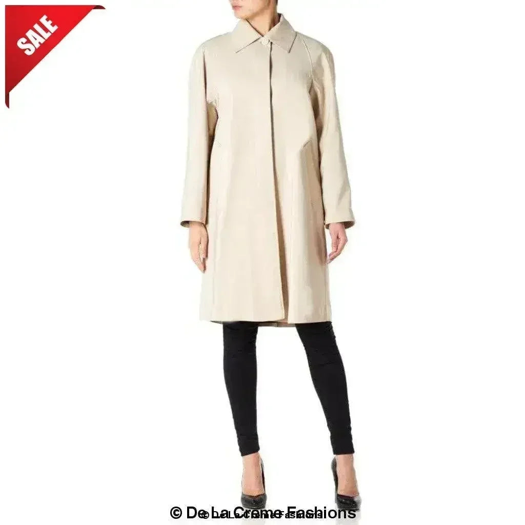 De La Creme Womens Oversized Knee Length Swing Coat