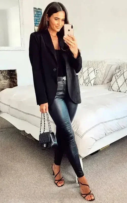 De La Creme - Womens Patch Pocket Tailored Fit Blazer