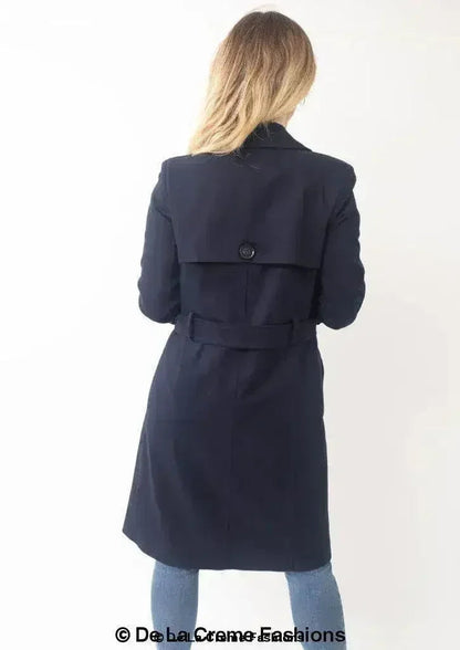 Double-Breasted Trench Coat - UK Made Polyester Blend | Femstylo