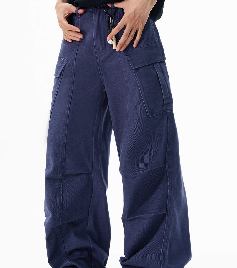 Wide-leg Overalls Men&