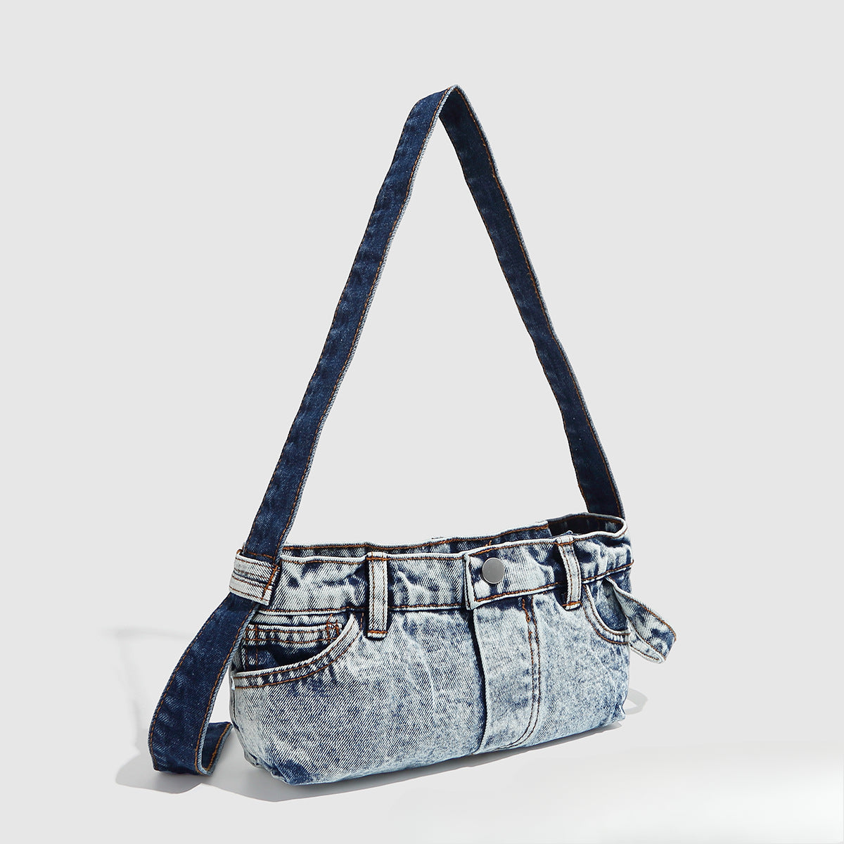 Small shoulder purse denim women&