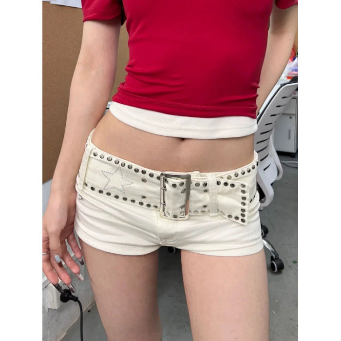 Womens White Denim Shorts For FallWinter