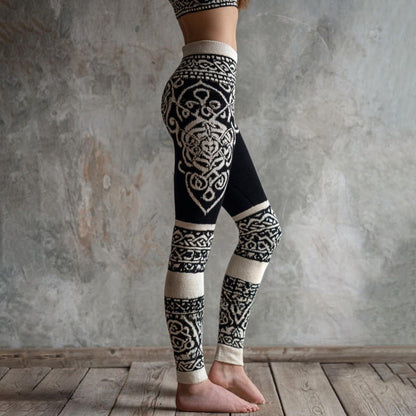 Womens 3D Digital-Print Sports Yoga Pants