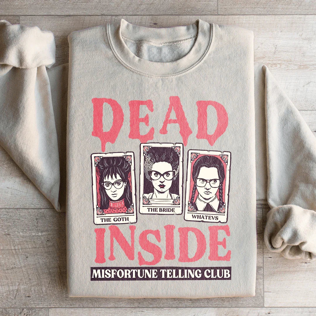 Gothic Horror Tarot Card Fleece – \"Dead Inside Misfortune Telling Club\"