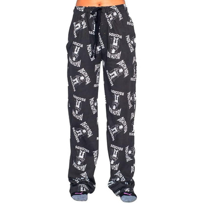 Deathrow Records Logo Toss Adult Sleep Lounge Pants