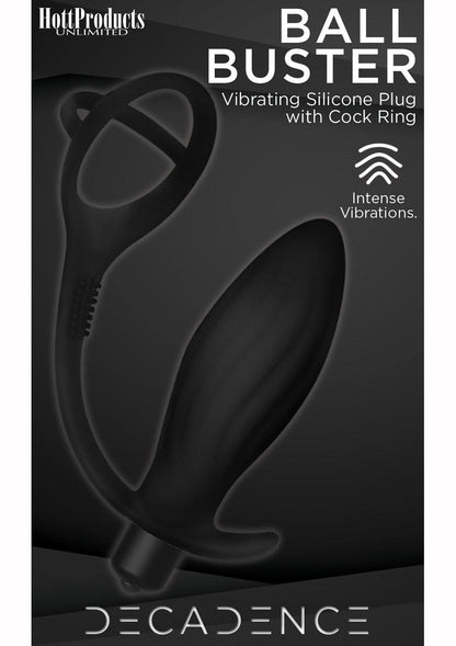 Decadence Ball Buster Vibrating Silicone Butt Plug