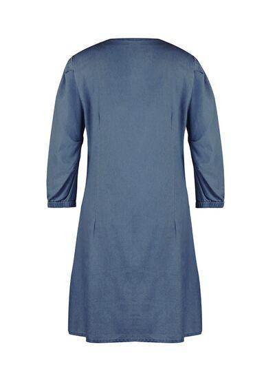 Full Size V-Neck Half Sleeve Dress for Everyday Wear