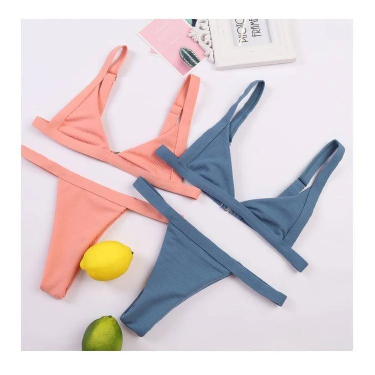 Deep-V Bikini Swimsuit
