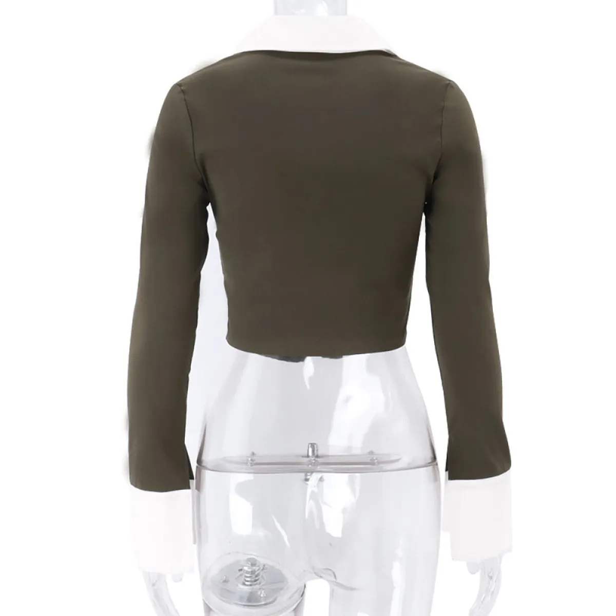 Deep V Crop Top and Hook Closures