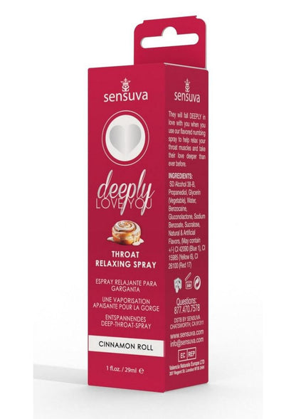 Sensuva Deeply Love You Throat Relaxing Spray Cinnamon Roll