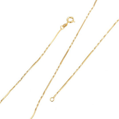 Delicate 24K Gold Plated 17.5 Inches Cocoon Necklace w/ Spring Ring, 1.4mm In Width, Necklace Ready To Wear | CN-251  Clearance Pricing