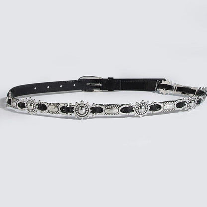 New Leather Rivet Stitching Waist Chain For Women