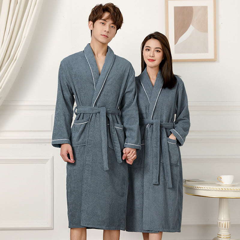 Towel Material Bathrobe Men&