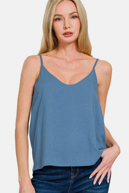 Zenana Two Layered Spaghetti Strap Cami for Women