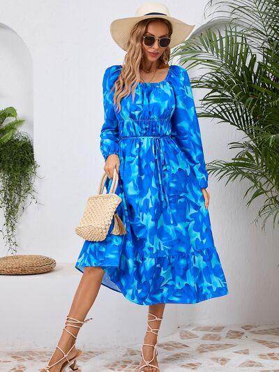 Stylish Printed Long Sleeve Midi Dress for All Occasions