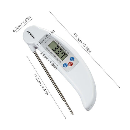 Digital Foldable Thermometer Food BBQ Meat Oven Instant Read Food Thermometer For Cooking Digital Kitchen Thermometer Probe With Backlight &amp; Reversible Display Cooking Thermometer For Folding Kitchen Thermometer For Cooking Water Oil Grill Tools