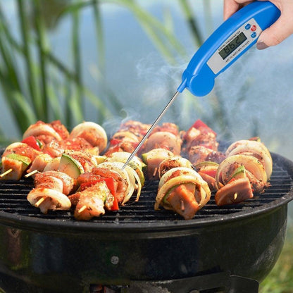 Digital Foldable Thermometer Food BBQ Meat Oven Instant Read Food Thermometer For Cooking Digital Kitchen Thermometer Probe With Backlight &amp; Reversible Display Cooking Thermometer For Folding Kitchen Thermometer For Cooking Water Oil Grill Tools