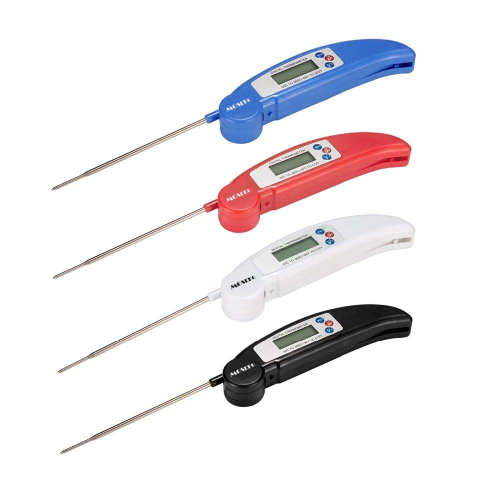 Digital Foldable Thermometer Food BBQ Meat Oven Instant Read Food Thermometer For Cooking Digital Kitchen Thermometer Probe With Backlight &amp; Reversible Display Cooking Thermometer For Folding Kitchen Thermometer For Cooking Water Oil Grill Tools