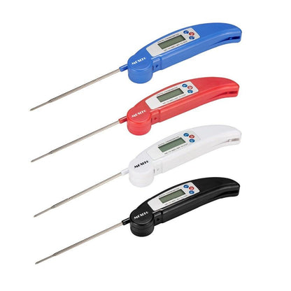 Digital Foldable Thermometer Food BBQ Meat Oven Instant Read Food Thermometer For Cooking Digital Kitchen Thermometer Probe With Backlight &amp; Reversible Display Cooking Thermometer For Folding Kitchen Thermometer For Cooking Water Oil Grill Tools